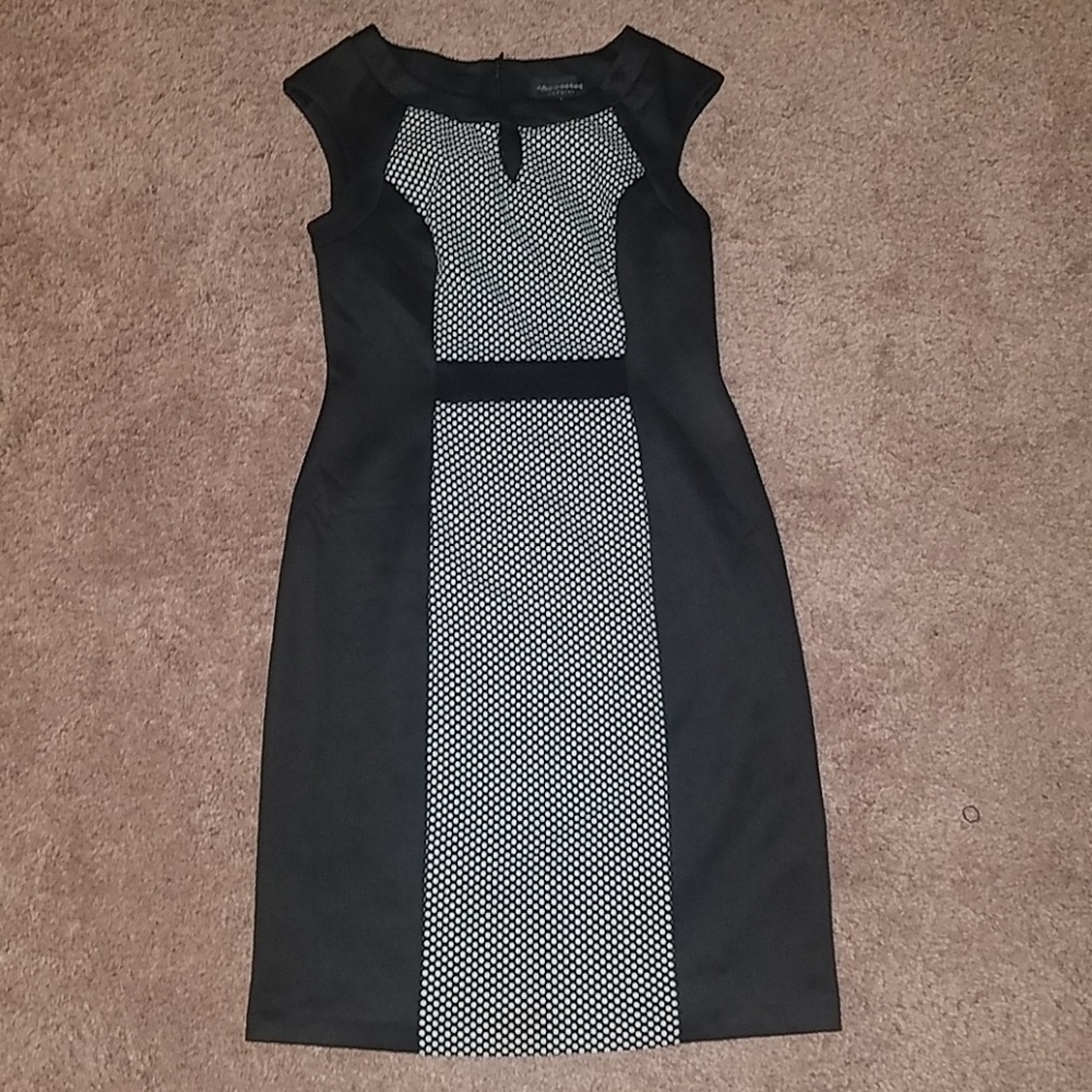 Black dress with polka dot center